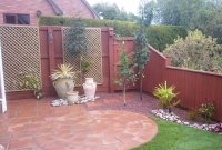 Compact al fresco dining area