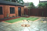 Decorative stone paving