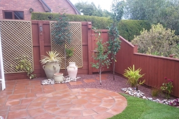 Compact al fresco dining area